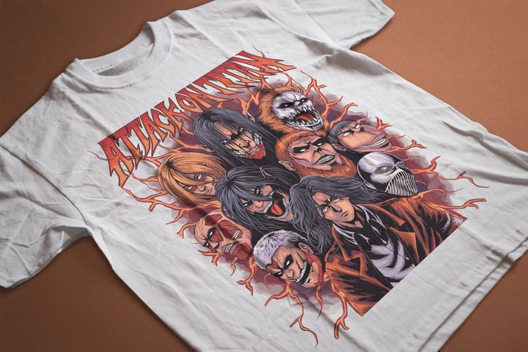 T-shirt Anime Attack on Titan
